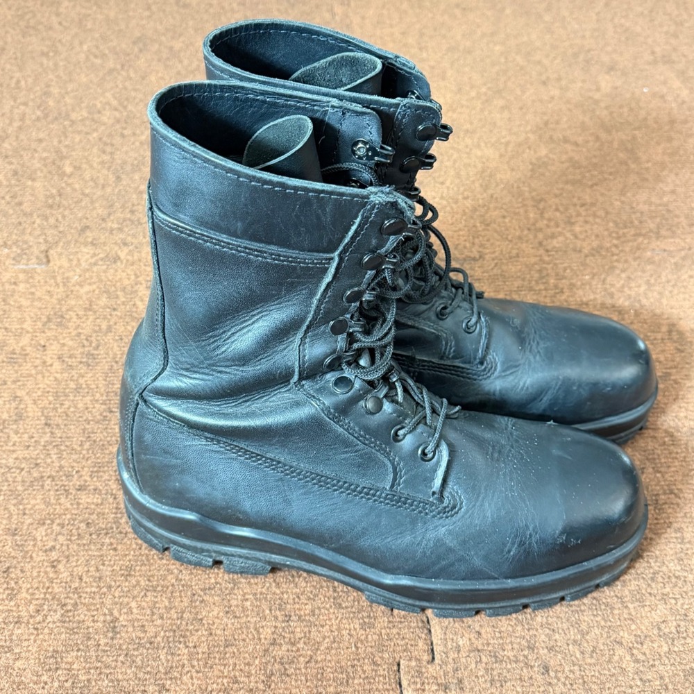 Bates DuraShocks Mens 10.5 E Black Leather Steel Toe Combat Boots ASTM F2413-11